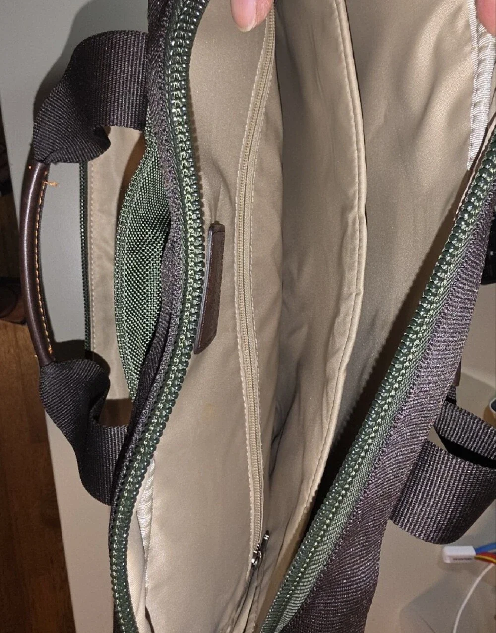 Tumi Seattle Zip Top Brief Olive Green Laptop Messenger Bag